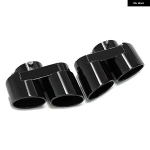 BMW クワッドカーボン排気先端マフラー先端 X5 G05 X6 G06 X7 G07 2019 + テール パイプ 排気 システム ノズル - black