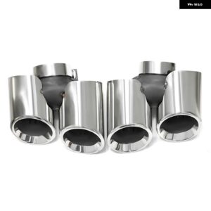 ポルシェ ステンレス クワッド排気先端マフラー 911.1 997 GENII 2008-2016 テール パイプ ノズル - Silver