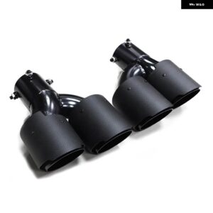 BMW クワッド排気先端カーボンマフラー G20 G21 320D 330I 325I 2020 + マフラー パイプ 63MM ノズル - Carbon Fiber D
