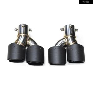 BMW クワッド排気先端カーボンマフラー G20 G21 320D 330I 325I 2020 + マフラー パイプ 63MM ノズル - Carbon Fiber E