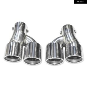 BMW クワッド排気先端カーボンマフラー G20 G21 320D 330I 325I 2020 + マフラー パイプ 63MM ノズル - Silver