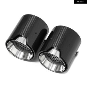 BMW 直接プラグ排気先端 4シリーズ G22 G23 G26 ポリッシュ M パフォーマンススタイル カーボン排気先端ノズルテール パイプ - Silver