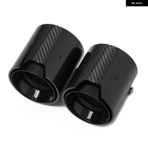 BMW 直接プラグ排気先端 4シリーズ G22 G23 G26 ポリッシュ M パフォーマンススタイル カーボン排気先端ノズルテール パイプ - black