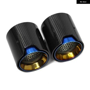 BMW 直接プラグ排気先端 4シリーズ G22 G23 G26 ポリッシュ M パフォーマンススタイル カーボン排気先端ノズルテール パイプ - Blue