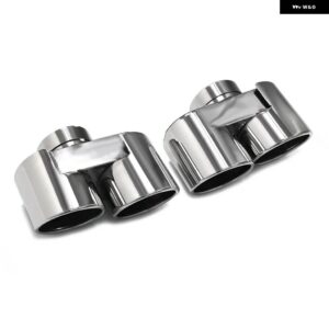 BMW クワッドカーボン排気先端 G20 G21 330I 320D 330D 325I 330E マフラー先端排気ノズルマフラーテール パイプ - Silver