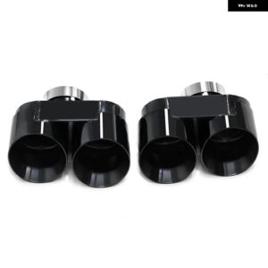 BMW クワッドカーボン排気先端 G20 G21 330I 320D 330D 325I 330E マフラー先端排気ノズルマフラーテール パイプ - Black B