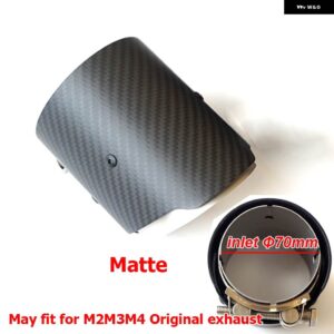 BMW 1ピース カーボン排気ヒント M パフォーマンスエキゾーストマフラー パイプ 用ダイレクトフィット F87M2F80M3F82F83M4 - Matte inlet 70mm