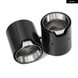 BMW 直接プラグ排気先端 4シリーズ G22 G23 G26 ポリッシュ M パフォーマンススタイル カーボン排気先端ノズルテール パイプ - Silver