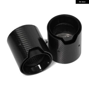 BMW 直接プラグ排気先端 4シリーズ G22 G23 G26 ポリッシュ M パフォーマンススタイル カーボン排気先端ノズルテール パイプ - black
