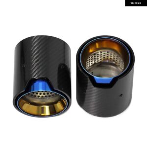 BMW 直接プラグ排気先端 4シリーズ G22 G23 G26 ポリッシュ M パフォーマンススタイル カーボン排気先端ノズルテール パイプ - Blue