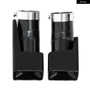 ランドローバー 1ペア 排気 パイプ ステンレス 新ディフェンダー L663 黒正方形マフラー先端ノズル - Style A