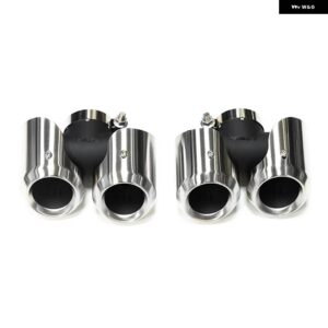 ランドローバー デュアル排気ヒントマフラーマフラーチップ 2020 2021 ディフェンダー L663 P40090 2.0T 110 3.0T 排気チップノズル - silver 3.0t