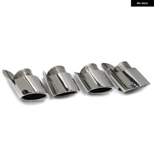 ポルシェ 4ピース ステンレス 排気先端 マカン 3.0T 2019-21 + 交換マフラー先端排気 システム ノズル - 4pcs silver