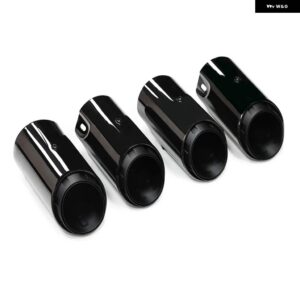 ポルシェ 4ピース ステンレス 排気先端 マカン 3.0T 2019-21 + 交換マフラー先端排気 システム ノズル - 4pcs Black B