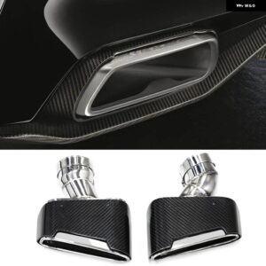 BMW 1ペア カーボン排気先端 G30 G31 530I 528I マフラー パイプ 排気 システム ノズルチューニング - black