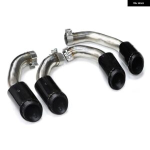 ポルシェ 排気先端 2018-2024 カイエン S 2.9T デザイン クワッド テール パイプ マフラー先端 ステンレス ノズル - 2 valve models