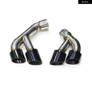BMW クワッドカーボン排気先端 F15 X5M 35I 28I 2014-2018 マフラーヒントマフラーテール パイプ 排気 システム - Black 28i