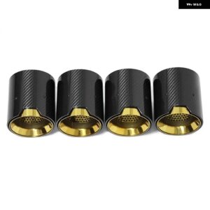 BMW 4ピース 304 ステンレス カーボン排気 パイプ X3M X4M F98 F97 M パフォーマンス排気 - Gold