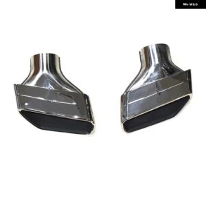 BMW 1ペア 304 ステンレス 排気先端 G30 G31 G32 530I 540I マフラー先端角ノズルデザインマフラー - Silver B