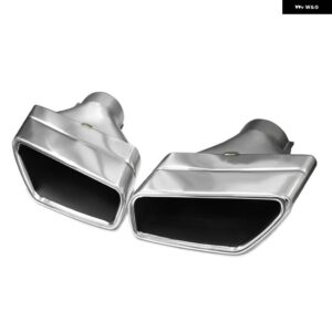 BMW 1ペア 304 ステンレス 排気先端 G30 G31 G32 530I 540I マフラー先端角ノズルデザインマフラー - Silver A