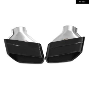 BMW 1ペア 304 ステンレス 排気先端 G30 G31 G32 530I 540I マフラー先端角ノズルデザインマフラー - Black A