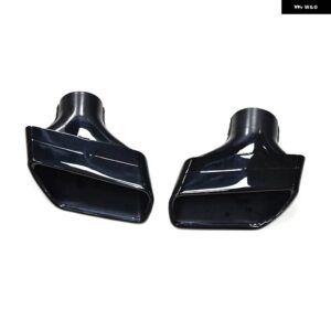 BMW 1ペア 304 ステンレス 排気先端 G30 G31 G32 530I 540I マフラー先端角ノズルデザインマフラー - Black B
