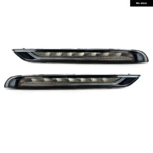 ポルシェ デイタイム ランニングライト マカン 95B ベース S ターボ GTS SUV 2014-2018 信号灯フロント バンパー ライト 9 - Left and Right