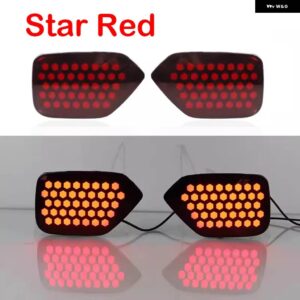 スバル XV 2018-23 3-IN-1 機能 12V LED リア バンパー ライトブレーキライト ダイナミックウィンカー リフレクター - Star Red