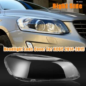 ボルボ フロント ヘッドライト カバー レンズ シェル XC60 2014-2019 ヘッドライト ランプランプシェード クリアカバー ハウジング - Left