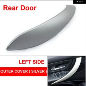 BMW 4個 LHD RHD カーボン車内インナードアプルハンドル外側 フロントリア L R F30 F80 F31 F32 F33 F35 13-18 - Silver Rear Left