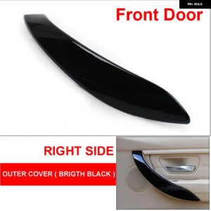 BMW 4個 LHD RHD カーボン車内インナードアプルハンドル外側 フロントリア L R F30 F80 F31 F32 F33 F35 13-18 - Black-Front Right
