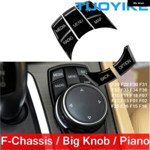 BMW カー コンソール CIC I-ドライブマルチメディア コントロール ボタン 1 2 3 4 5 7 X1 X3 X4 X5 X6 E87 E90 E60 E84 E70 E71 F20 F22 F30 F10 F01 - F BIG Knob Piano