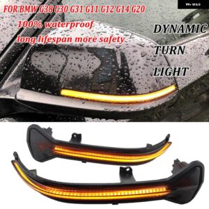 BMW 2X 5 7シリーズ G11 G12 G30 G31 G38 2016-2019 左ハンドル用 LED ダイナミックウィンカー ライトサイドバックミラー ライト - Yellow