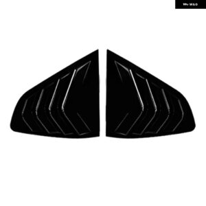 BMW リアウィンドウ三角ルーバーカバー ステッカー X4 G02 2018 + 窓三角 トリム - Gloss Black