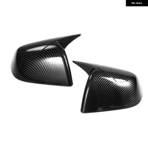 テスラ モデルY 2020 + カー ウイング サイドバックミラー カバー ミラー キャップ アウター 2個 カーアクセサリー - Carbon Fiber Look