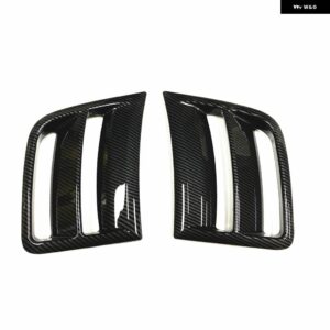 スバル インプレッサ WRX ST/WRX 2009-2014 グロスブラック/カーボンルックフロント バンパー サイド エアベント カバー フ - Carbon　Fiber　Look