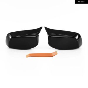 BMW 1ペア バックミラー サイドミラー カバー キャップ 2003-2007 E60 E61 E63 E64 525I 528I 530I 535I 545I 550I 51167078359 51167078360 - Gloss Black