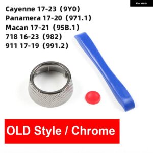 ポルシェ 車内 ステアリングホイール イジェクト SC ノブボ タンドラ イブモード トリム 装飾 カイエン パナメーラ マカン 911 タイカン - OLD Chrome