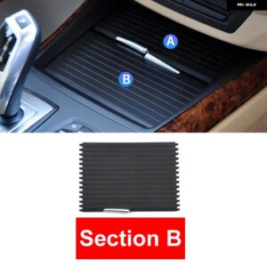BMW カー スタイリング ABS インテリア センター コンソール ドリンクカップ ホルダー カバー トリム ジッパーローリングカーテン E70 E71 X5 X6 07-13 - section B