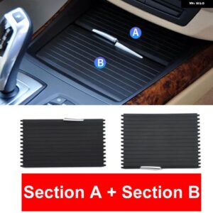 BMW カー スタイリング ABS インテリア センター コンソール ドリンクカップ ホルダー カバー トリム ジッパーローリングカーテン E70 E71 X5 X6 07-13 - Section A and B