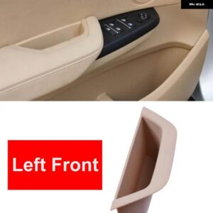 BMW 7ピース LHD 左ハンドル用 インテリアドアプルハンドルインナー ABS カーボン アウター レザー パネル X3 X4 F25 F26 2010-16 - Beige-Front Left
