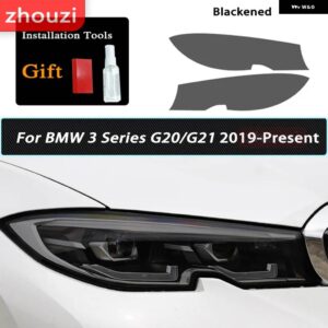 BMW スモークブラック TPU ステッカー ヘッドライト フィルム F40 F22 F44 F30 F31 G20 F34 F32 F36 F10 G30 F06 F07 F12 F01 G11 - G20 21 19-On