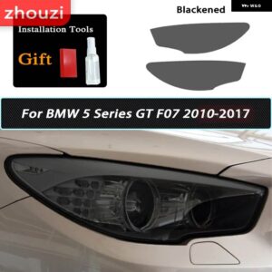 BMW スモークブラック TPU ステッカー ヘッドライト フィルム F40 F22 F44 F30 F31 G20 F34 F32 F36 F10 G30 F06 F07 F12 F01 G11 - F07 10-17