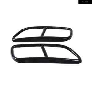 ボルボ ステンレス 排気装飾カバー マフラーカバー - Black S60