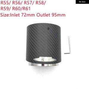 BMW 4色 グロスカーボンマフラー先端排気先端 ミニクーパー S R55 R56 R57 R58 R59 R60 R61 F54 F56 F57 F60 - 72MM-95MM Matt CF