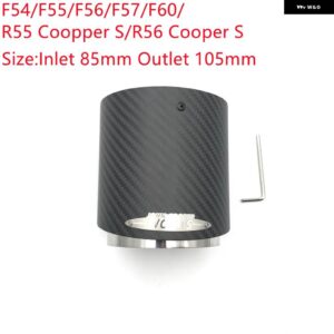 BMW 4色 グロスカーボンマフラー先端排気先端 ミニクーパー S R55 R56 R57 R58 R59 R60 R61 F54 F56 F57 F60 - 85MM-105MM Matt CF
