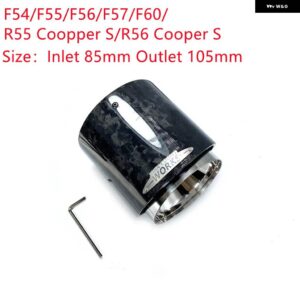 BMW 4色 グロスカーボンマフラー先端排気先端 ミニクーパー S R55 R56 R57 R58 R59 R60 R61 F54 F56 F57 F60 - 85MM-105MM Forged