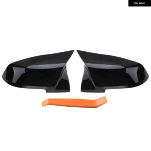 BMW 1ペア 1 2 3 4シリーズ F20 F21 F30 F32 F36 F35 12-17 バックミラー カバー グロスブラックカーボンサイド ウイング ミラー キャップ - Glossy Black