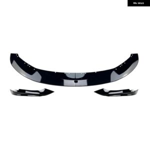 BMW 4シリーズ F32 F33 F36 420I 435I M スポーツ 2014-2020 グロスブラック/カーボンルックフロント バンパー スポイラー リップ + サイドスプリッター - Glossy Black