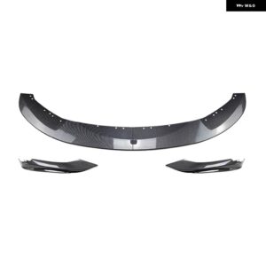 BMW 4シリーズ F32 F33 F36 420I 435I M スポーツ 2014-2020 グロスブラック/カーボンルックフロント バンパー スポイラー リップ + サイドスプリッター - Carbon Fiber Look